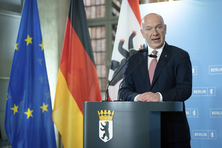Antrittsbesuch von Bundeskanzler Friedrich Merz im Roten Rathaus in Berlin