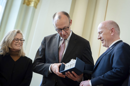 Antrittsbesuch von Bundeskanzler Friedrich Merz im Roten Rathaus in Berlin