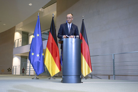 Pressestatement von Friedrich Merz in Berlin