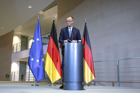 Pressestatement von Friedrich Merz in Berlin