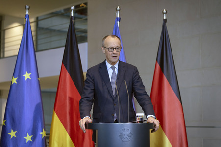 Pressestatement von Friedrich Merz in Berlin