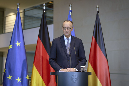 Pressestatement von Friedrich Merz in Berlin