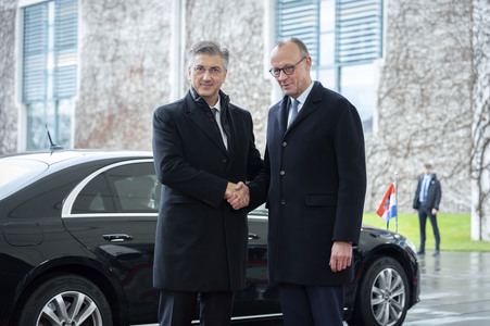 Empfang des Premierministers von Kroatien in Berlin