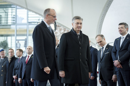 Empfang des Premierministers von Kroatien in Berlin