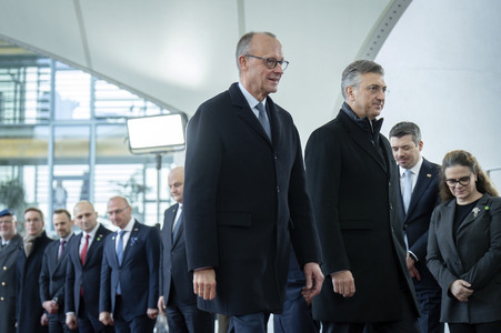 Empfang des Premierministers von Kroatien in Berlin