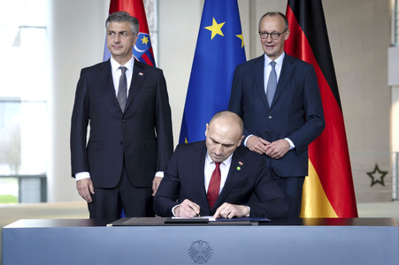 Empfang des Premierministers von Kroatien in Berlin