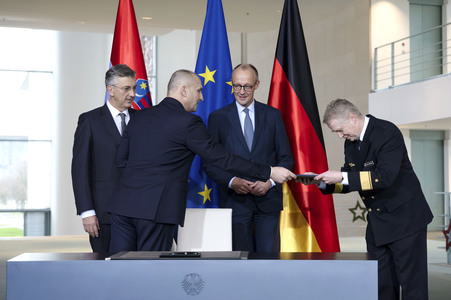 Empfang des Premierministers von Kroatien in Berlin