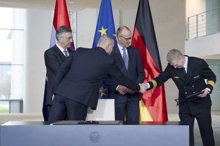 Empfang des Premierministers von Kroatien in Berlin