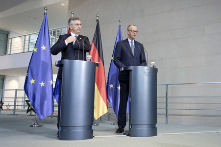 Empfang des Premierministers von Kroatien in Berlin