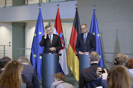 Empfang des Premierministers von Kroatien in Berlin