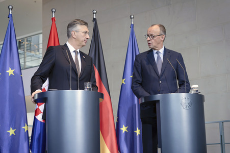 Empfang des Premierministers von Kroatien in Berlin