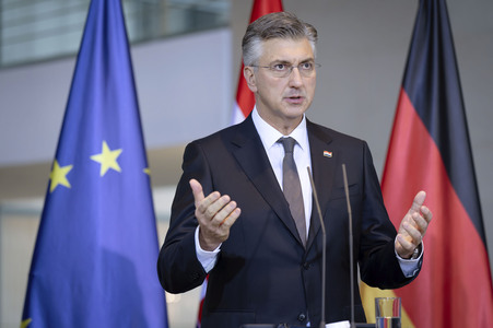 Empfang des Premierministers von Kroatien in Berlin