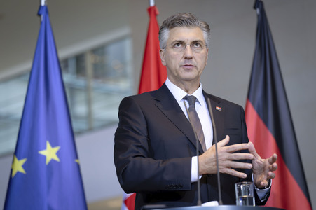 Empfang des Premierministers von Kroatien in Berlin