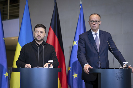 Pressestatement von Selenskyj und Merz zum Ukraine-Gipfel in Berlin