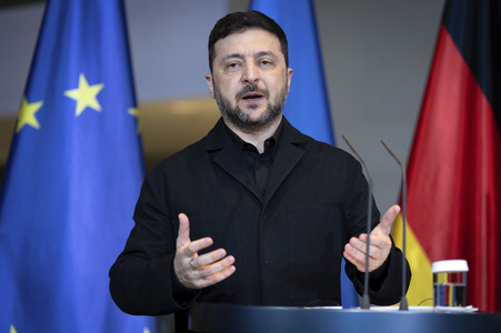 Pressestatement von Selenskyj und Merz zum Ukraine-Gipfel in Berlin