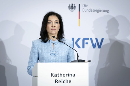 Pressekonferenz zur Vorstellung des Deutschlandfonds bei der KfW-Bankengruppe in Berlin