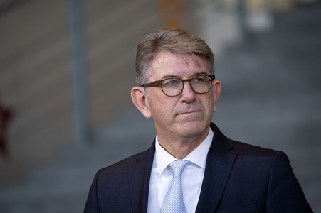 Pressestatment mit Wolfram Weimer nach dem Treffen mit Musikerinnen und Musikern im Kanzleramt in Berlin