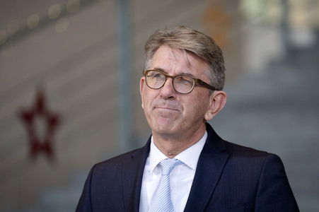 Pressestatment mit Wolfram Weimer nach dem Treffen mit Musikerinnen und Musikern im Kanzleramt in Berlin