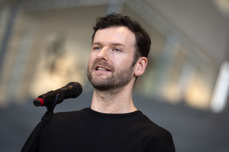 Pressestatment mit Wolfram Weimer nach dem Treffen mit Musikerinnen und Musikern im Kanzleramt in Berlin