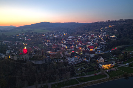 Adventskerze Burgruine Polle