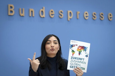 Bundespressekonferenz Reformplan 'Zukunft zusammen global gestalten' in Berlin