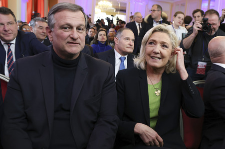 Pressekonferenz mit Jordan Bardella in Paris
