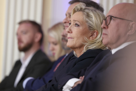 Pressekonferenz mit Jordan Bardella in Paris