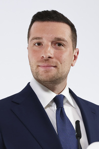 Pressekonferenz mit Jordan Bardella in Paris