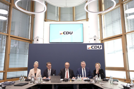 Pressekonferenz nach der Bundesvorstandssitzung der CDU in Berlin
