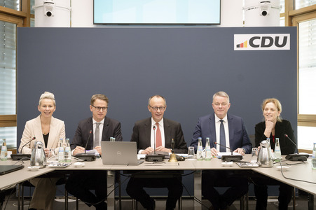 Pressekonferenz nach der Bundesvorstandssitzung der CDU in Berlin