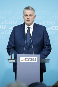Pressekonferenz nach der Bundesvorstandssitzung der CDU in Berlin