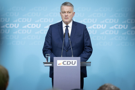 Pressekonferenz nach der Bundesvorstandssitzung der CDU in Berlin