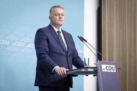 Pressekonferenz nach der Bundesvorstandssitzung der CDU in Berlin