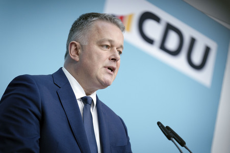 Pressekonferenz nach der Bundesvorstandssitzung der CDU in Berlin