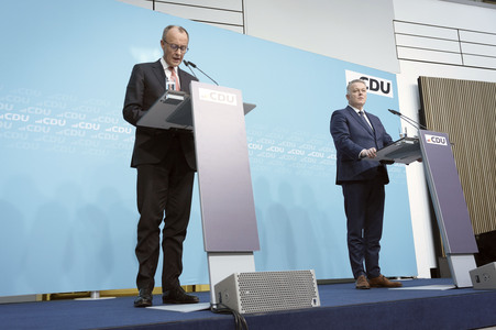 Pressekonferenz nach der Bundesvorstandssitzung der CDU in Berlin