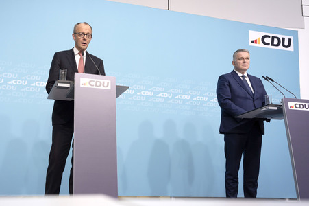 Pressekonferenz nach der Bundesvorstandssitzung der CDU in Berlin