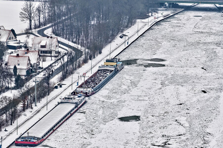 Eisbildung am Mittellandkanal in Hannover
