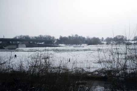 Eisschollen in Geesthacht