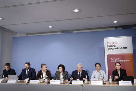 Pressekonferenz des BSW zur Einreichung der Wahlprüfungsbeschwerde in Berlin