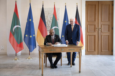 Empfang des Präsidenten der Malediven in Berlin
