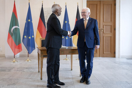 Empfang des Präsidenten der Malediven in Berlin
