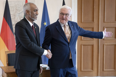 Empfang des Präsidenten der Malediven in Berlin