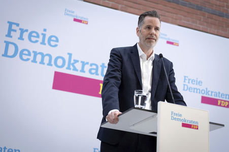 Pressekonferenz mit Christian Dürr in Berlin