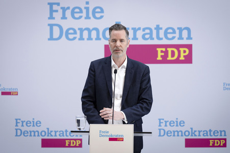 Pressekonferenz mit Christian Dürr in Berlin