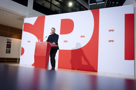 Pressekonferenz nach der SPD Gremiensitzung in Berlin