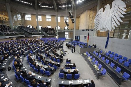 Trauerstaatsakt im Bundestag für Rita Süssmuth in Berlin