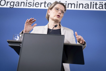 Pressekonferenz zur Vorstellung des Aktionsplans gegen Organisierte Kriminalität in Berlin