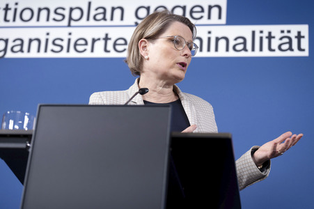 Pressekonferenz zur Vorstellung des Aktionsplans gegen Organisierte Kriminalität in Berlin