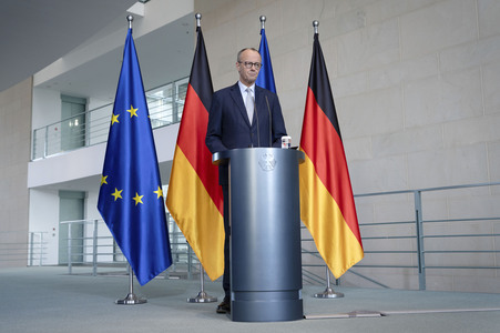 Pressestatement von Friedrich Merz in Berlin