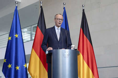 Pressestatement von Friedrich Merz in Berlin